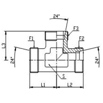 Dimension drawing: letters match the table columns