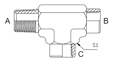 Dimension drawing: letters match the table columns