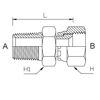 Dimension drawing: letters match the table columns