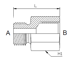Dimension drawing: letters match the table columns