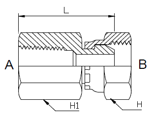 Dimension drawing: letters match the table columns