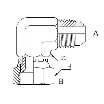 Dimension drawing: letters match the table columns