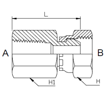 Dimension drawing: letters match the table columns
