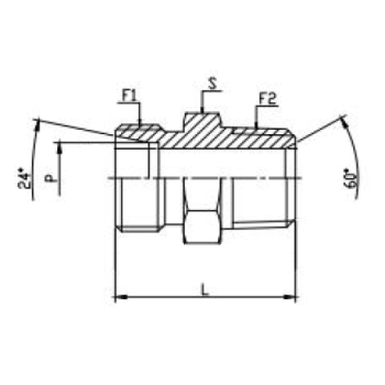 Dimension drawing: letters match the table columns