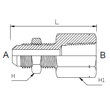 Dimension drawing: letters match the table columns