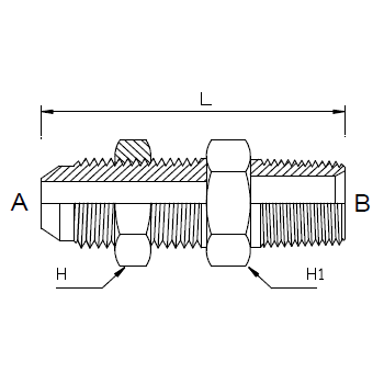 Dimension drawing: letters match the table columns