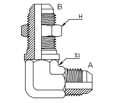Dimension drawing: letters match the table columns