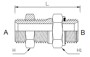 Dimension drawing: letters match the table columns
