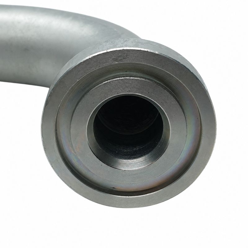 Hose Tail - SAE Code 62 Flange - 90° Swept - Two-Piece Crimp-On