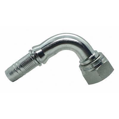 Hose Tail - JIS BSP Swivel Female - 90° Swept - Two-Piece Crimp-On