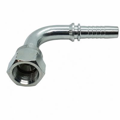 Hose Tail - SAE Swivel Female - 90° Swept - Two-Piece Crimp-On