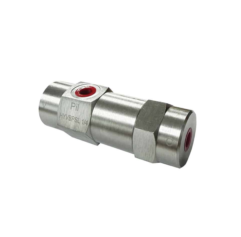 HYVBPSL Single Pilot Operated Check Valve - 3 Way Inline - 1/4" to 1" BSPP