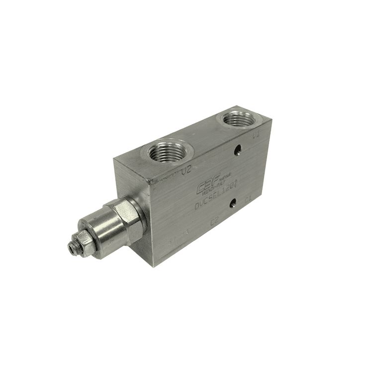 OVCSE Single Overcentre Valve - Internal and External Pilot - 3/8" to 3/4" BSPP