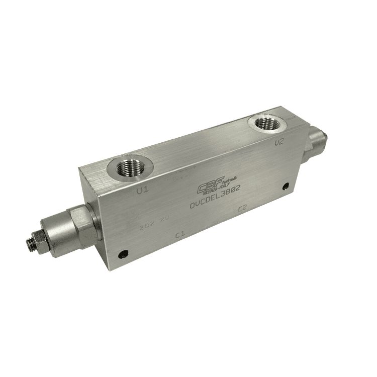 OVCDEL Double Overcentre Valve - Inline - 3/8" to 1" BSPP