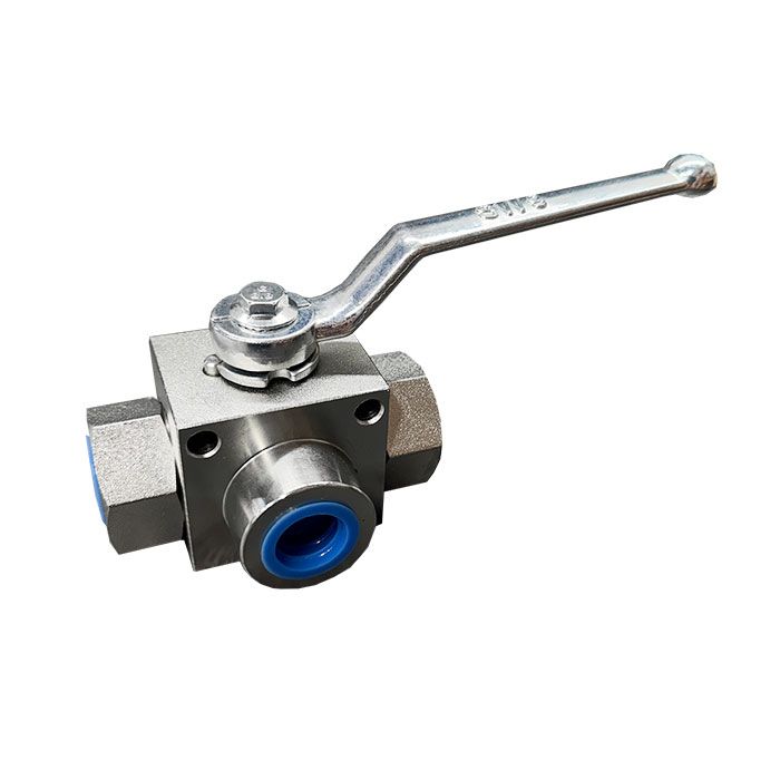 VH3V 3-Way L-Port Hydraulic Ball Valve with Mounting Holes - 1/4 VH3V 3-Way L-Port Hydraulic Ball Valve with Mounting Holes - 1/4" to 1" BSPP