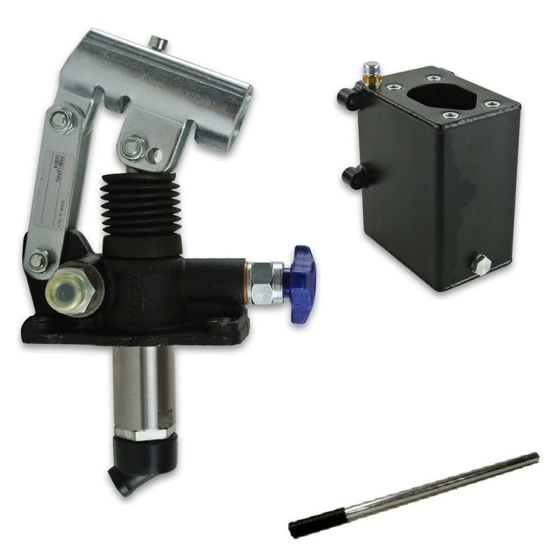 Complete single acting hand pump kit: HV Hydraulic pump on 2 litre steel tank with 600 mm operating handle