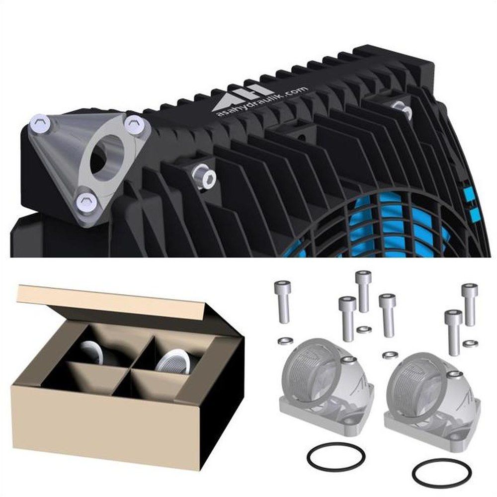 ASA Hydraulik ASA Series Cooler Connector - Sold Individually, Two Required per Cooler, BSPP or UNO