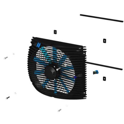 ASA Hydraulik Replacement Cooler Fan Kit - 12V or 24V DC, Pull or Push Airflow