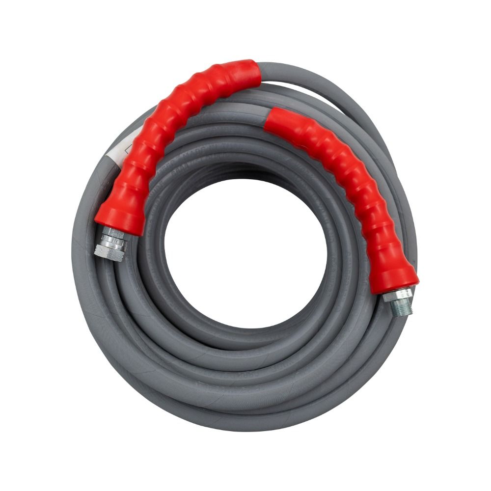 Lenflex R1 one wire pressure washer hose, 3/8 inch, grey non-marking cover