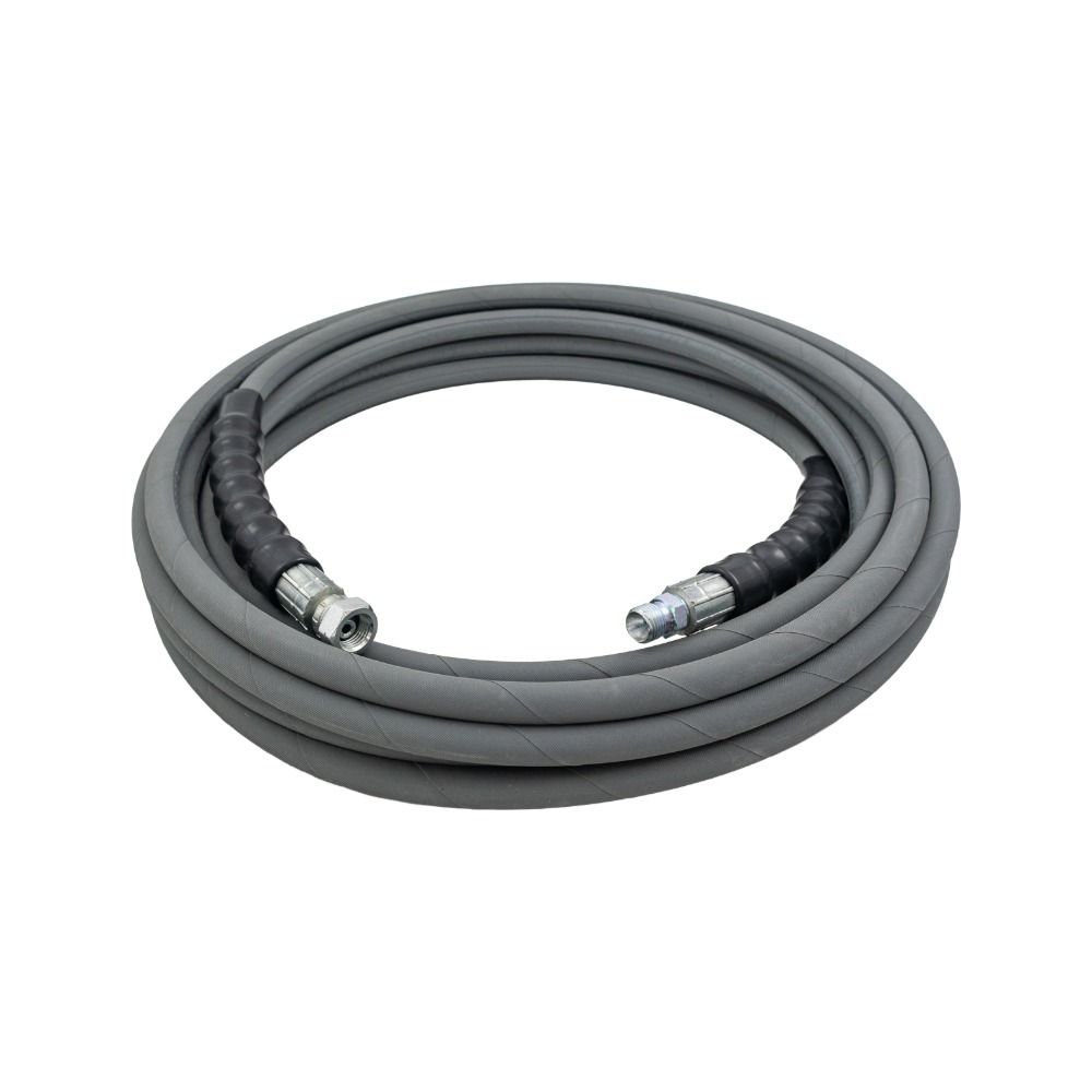 Lenflex R2 two wire pressure washer hose, 1/4 inch, grey non-marking cover