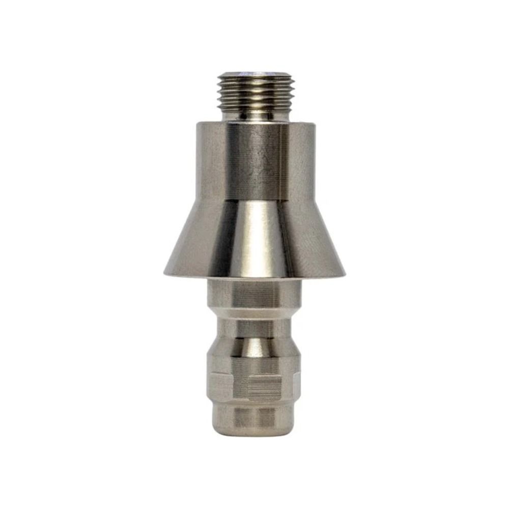 Bullet Blank Nozzle Adaptor, Size: 1/8" to quick connect, stainless with cone