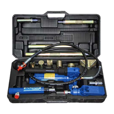 BOSS Porta Power Kit - 4, 10 or 20 Tonne, Hand Pump, Ram, Extensions and Attachments in a Case