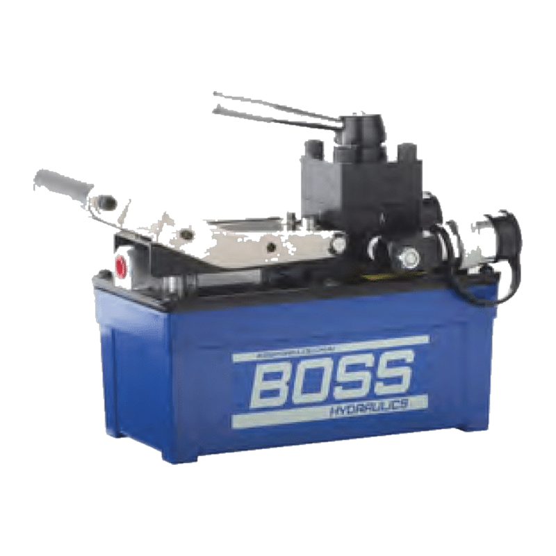 BOSS PAD Foot Control Air Hydraulic Pump - Double Acting, 10,000 PSI, 1,600 to 8,000 cc Reservoir BOSS PAD Foot Control Air Hydraulic Pump - Double Acting, 10,000 PSI, 1,600 to 8,000 cc Reservoir