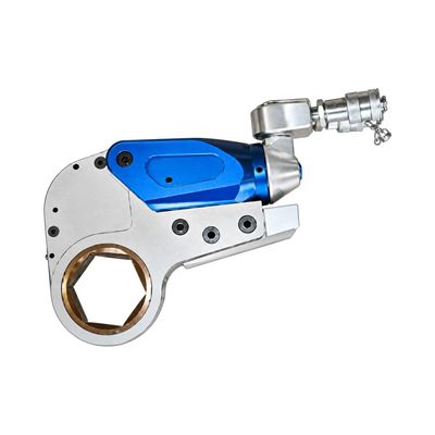 Protorc low clearance hydraulic torque wrench head with hex link and swivel coupler