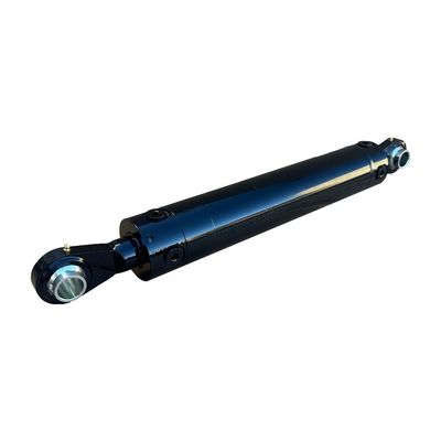 Double acting hydraulic top link cylinder with weld-on ball ends