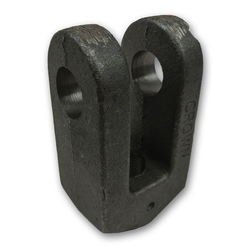 Tuff SG iron female clevis 1-1/4 inch UNF with 1 inch pin bore