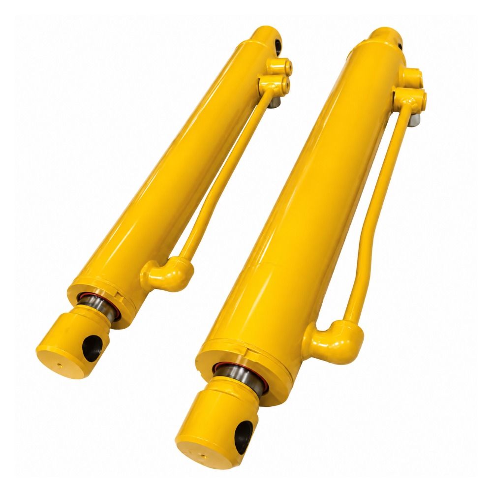 Front End Loader Hydraulic Cylinder, Gloss Yellow, 2.5" Bore x 1-1/2" Rod, Bucket and Lift Arm Rams