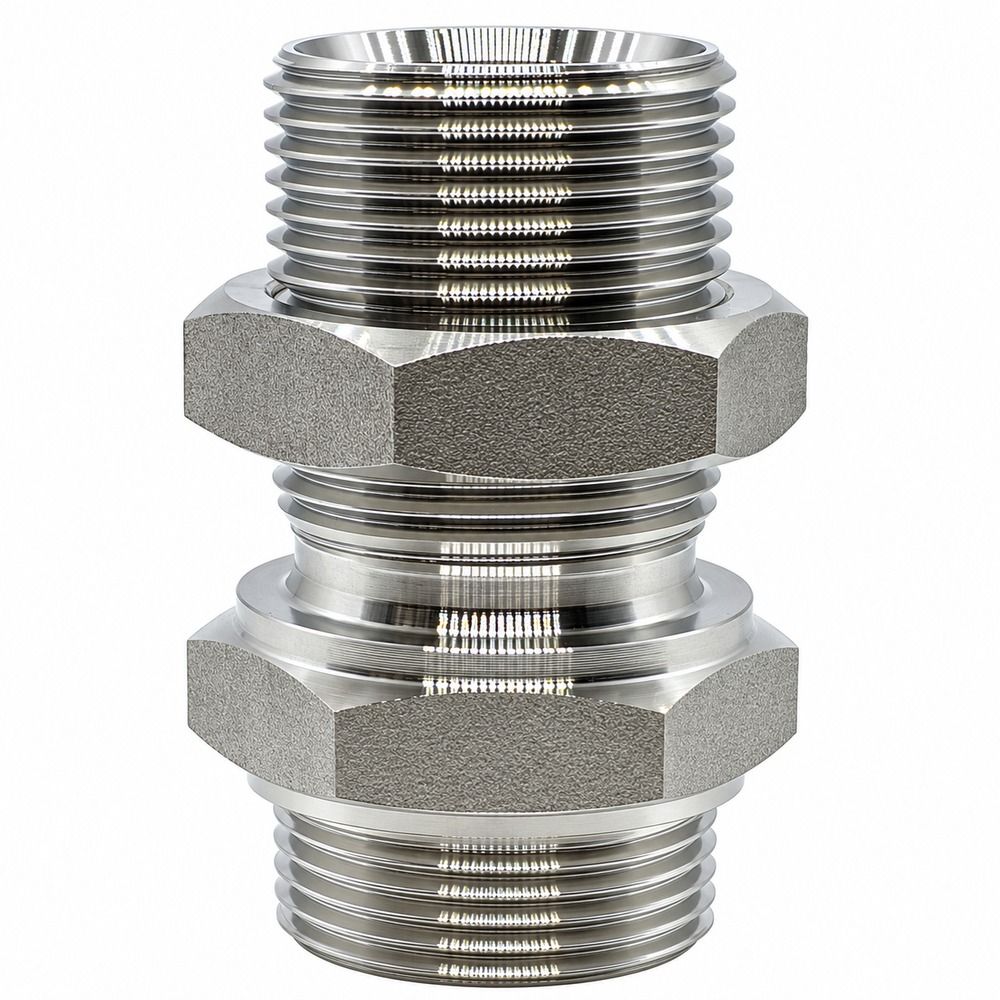 316 Stainless Steel BSP Bulkhead Male x BSP Parallel Male - Straight