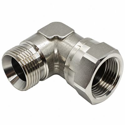 316 Stainless Steel BSP Parallel Male x BSP Swivel Female - 90° Compact Elbow