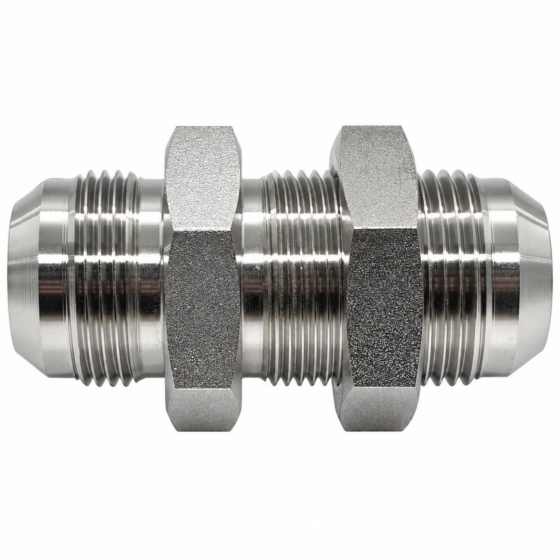 316 Stainless Steel JIC Bulkhead Male x JIC Male - Straight