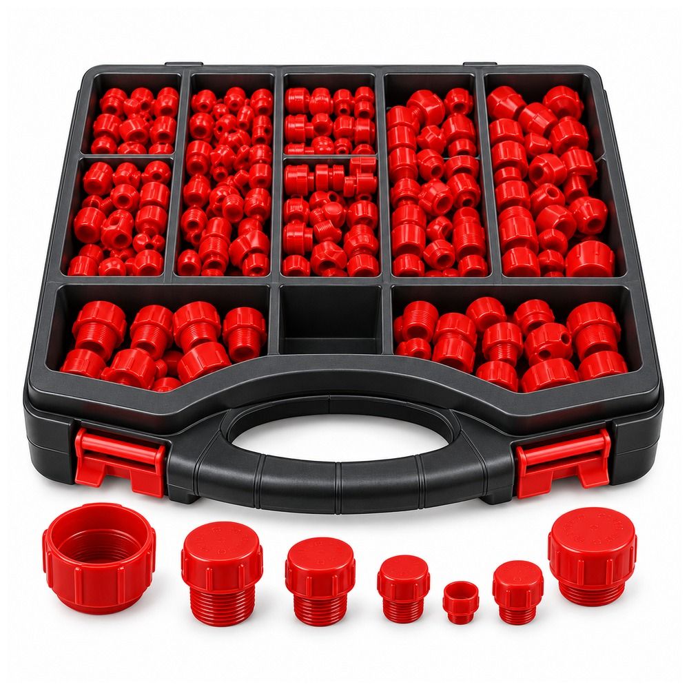 JIC Flared Cap and Plug Kit - 16 Sizes, 400+ Pieces in Carry Case
