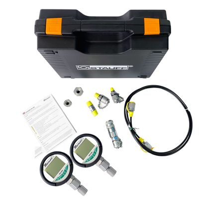 STAUFF Dual Gauge Digital Pressure Test Kit SMB-DIGI - Two Digital Gauges 16 to 600 bar - USB Data Logger Options