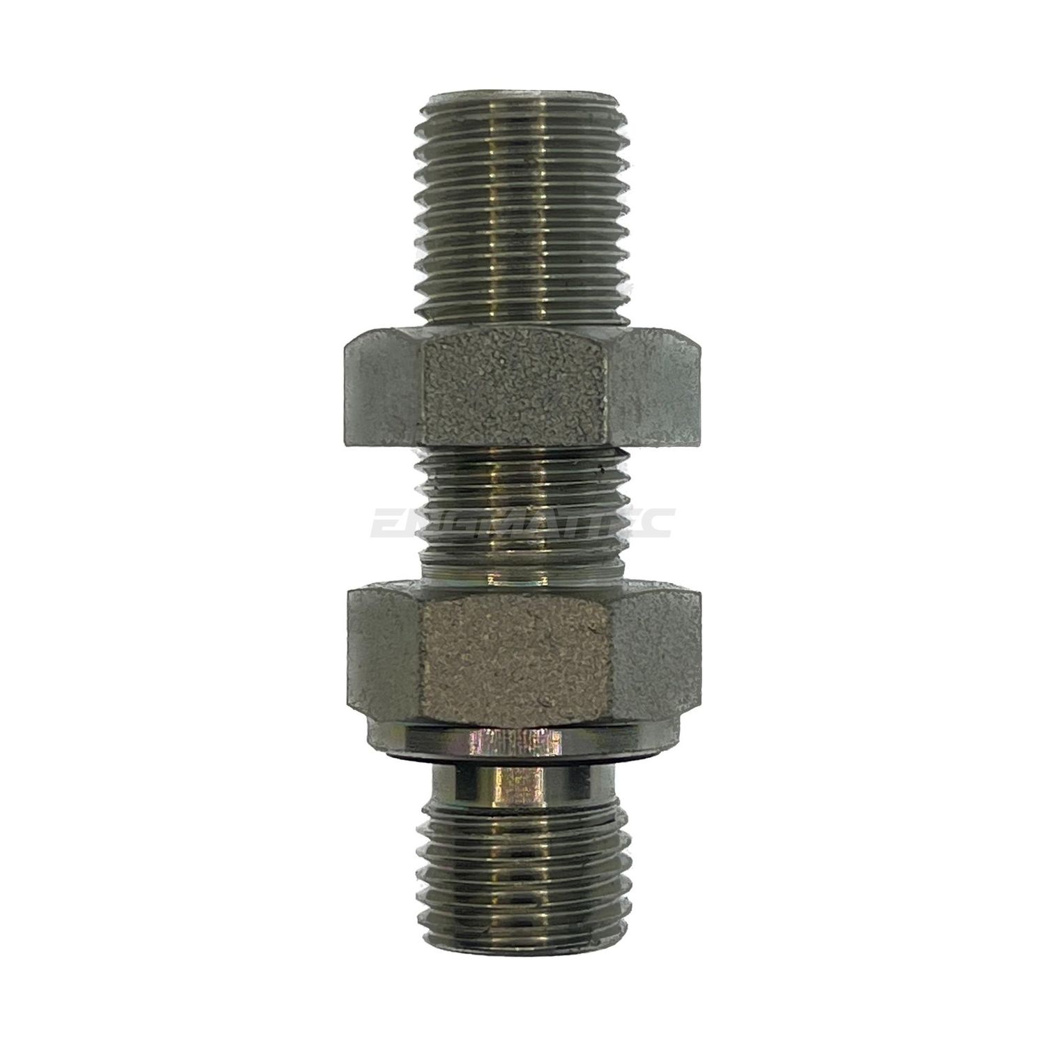 BSP Bulkhead Male x BSP Parallel Male Straight Adaptors, Size: Bulkhead - (02) 1/8" BSP Bulkhead Male x (02) 1/8" BSP Parallel Male - Straight