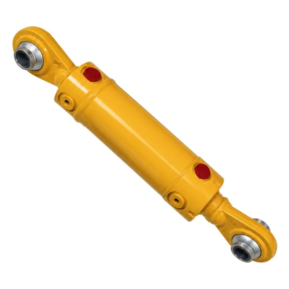 Heavy Duty Top Link Hydraulic Cylinder, Gloss Yellow, 2.5" Bore x 1.5" Rod, 4" to 12" Stroke, 4 Ports Each End, Cat 2 Ball Ends, Stroke Length in inches: 4" Stroke  CATL 2504-4P