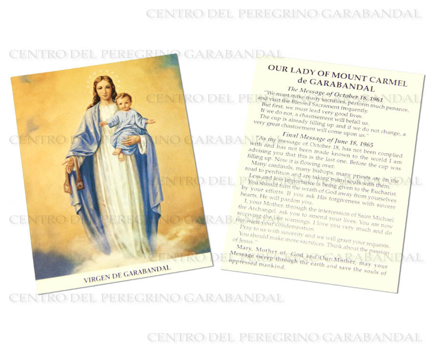 Estampa Virgen Garabandal c/Niño