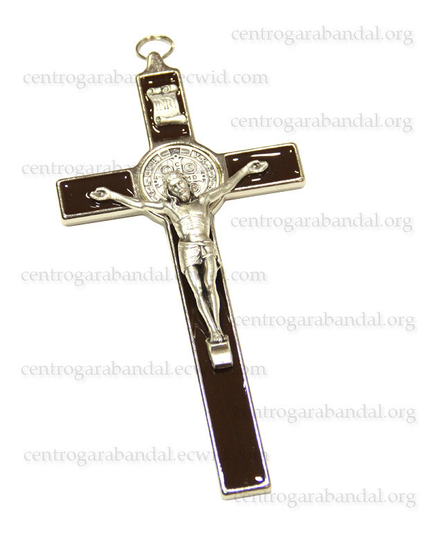 Enamelled Saint Benedict Cross 21cm