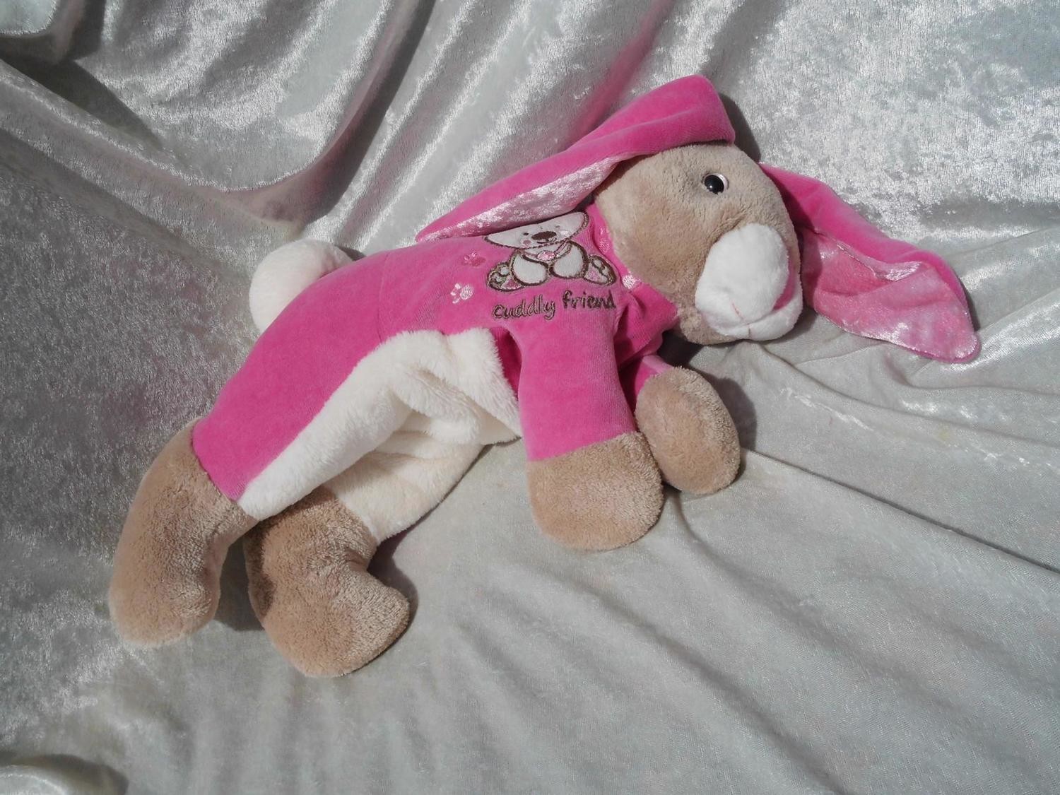 Pink Bunny Rabbit for Girls HANDMADE soft toy plush memory animal stuffed nursery decor
