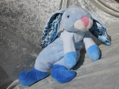 Blue Jeans Bunny Rabbit for Boys HANDMADE soft toy plush remembrance animal stuffed nursery decor