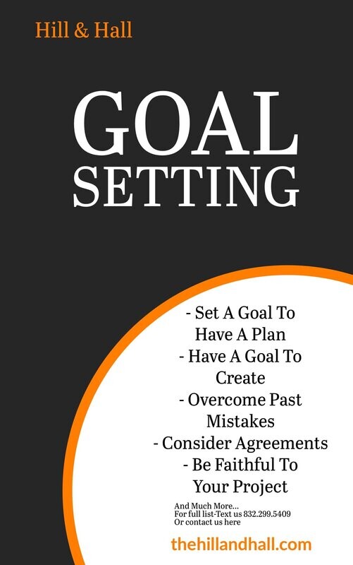 Goal Setting- *$25/Session. Click here for cost details.
