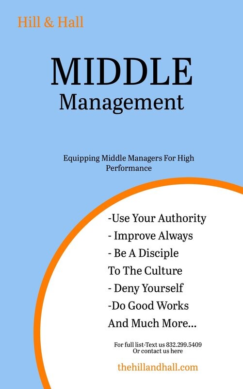 Middle Management- *$45/Session. Click here for cost details.