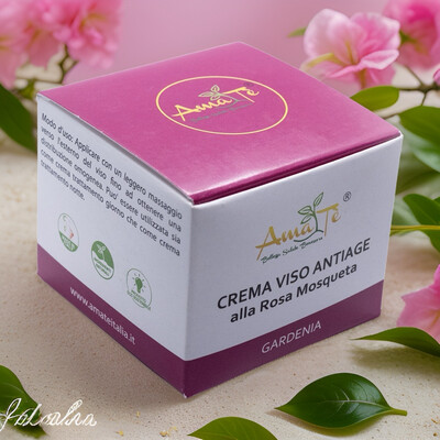 ​Crema viso antiage alla Rosa Mosqueta e Acido Ialuronico - Gardenia