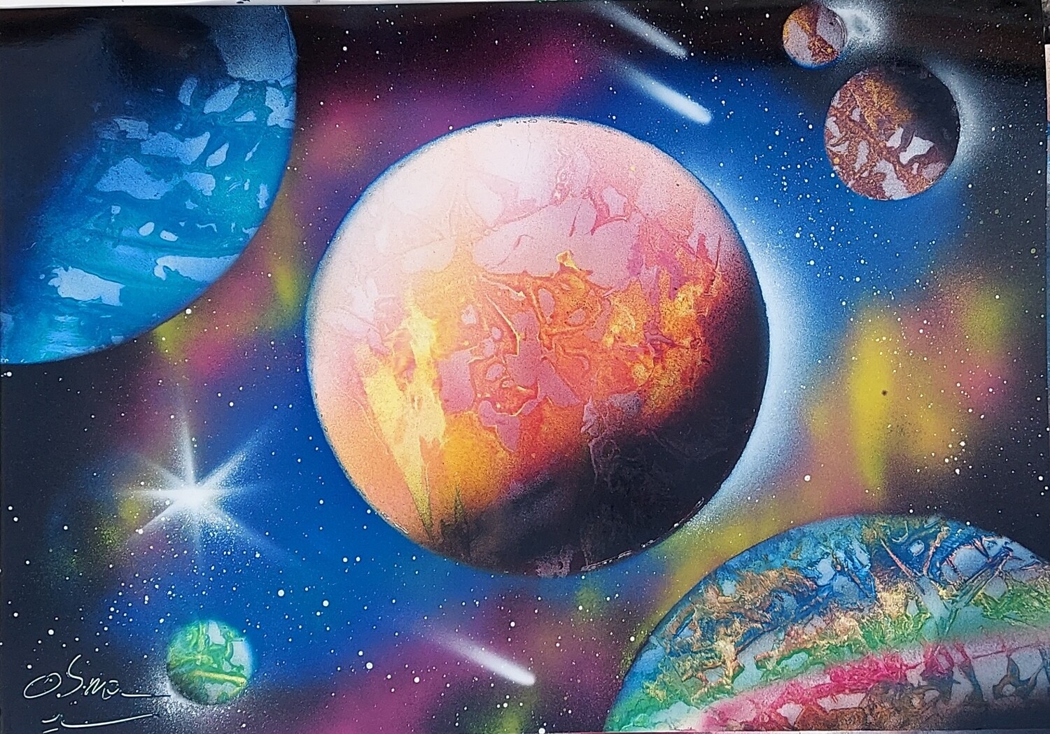 Galaxy on space