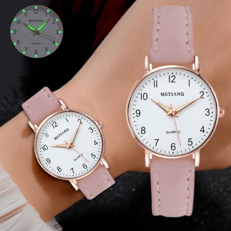 New Simple Small Dial Quartz Wrist Watch Women Casual Leather Belt Wrist Watch