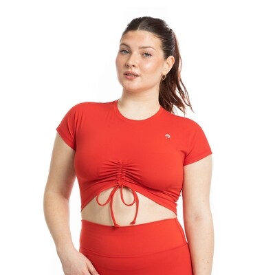 Hot Girl Summer - Red Tie Front Crop