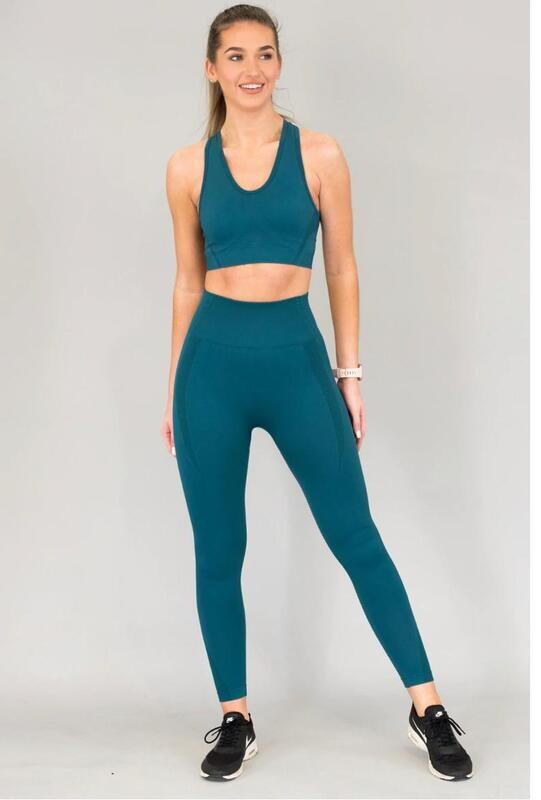 Seamless Compression Leggings Teal