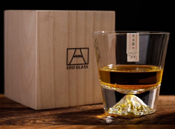 Mt. Fuji glass Japanese-style Mt. Fuji glass whisky glass handmade crystal glass